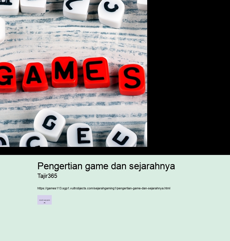 pengertian game dan sejarahnya